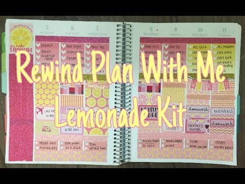 Rewind Plan With Me // MissSabineElise // Printable Lemonade Kit // Plum Paper Planner