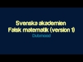 Dubmood - Svenska akademien - Falsk matematik ...