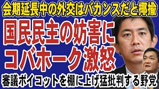 小林鷹之が国民民主に激怒！パプアニューギニア外交をバカンスだと揶揄されてしまう