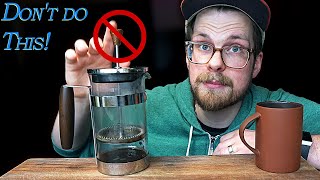 How To Make French Press Coffee || THE BEST WAY!! (no silt)