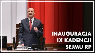 Przemówienie Marszałka Seniora podczas inauguracji IX kadencji Sejmu