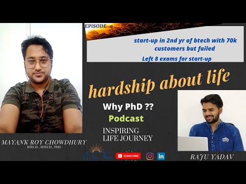 Hardship about life II start-up with 70k customers failed II Why PhD ? inspirational life journey