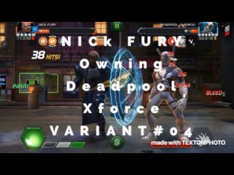 5* Nick fury vs deadpool xforce variant 4 Boss Oneshot - Easy work on annoyance - Mcoc