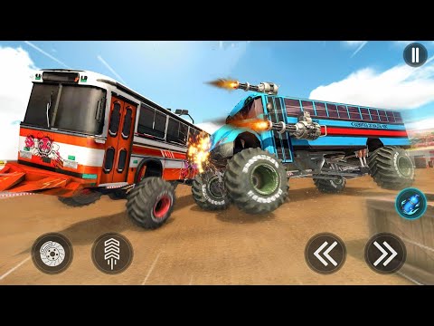 School Monster Bus Derby Demolition Crashing Game - Android IOS Gameplay.
