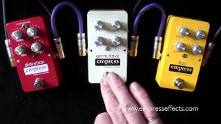 Video thumbnail for Empress Effects: FUZZ - GERM DRIVE - DISTORTION (Tele to HIWATT) by Brett Kingman