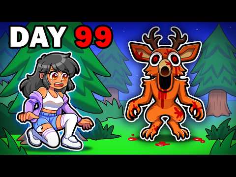 Aphmaus SURVIVES 99 Nights In the FOREST!