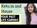 Ketu in 2nd house and Past Life with Remedy