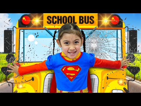 Supergirl Maddie Saves the School Day with Andrea and Wendy