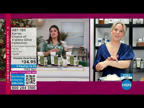 Korres 4-teilige Olive Velvet Rose Kollektion