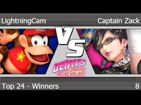 DBA 8 - GGEA | LightningCam (Diddy) vs P1 | Captain Zack (Bayonetta) Top 24 - Winners - Smash 4