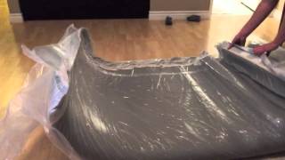 Unboxing and setting up our new Leesa mattress