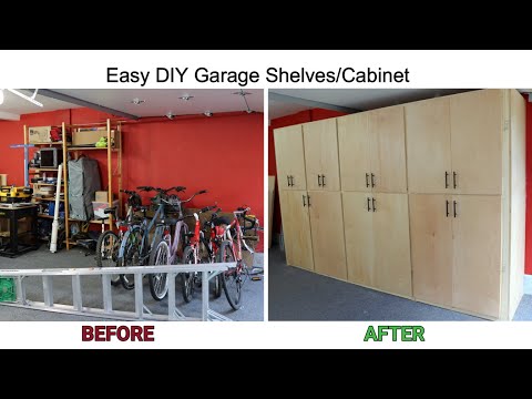 Easy DIY Garage shelving/Cabinet - #Garage Upgrade