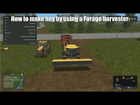 Farming Simulator 17  Easy way of Making hay with Forage Harvester
