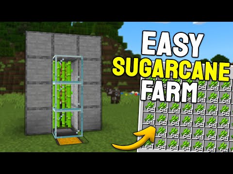 How To Build The Easiest Sugarcane Farm In Minecraft Bedrock 1.21!