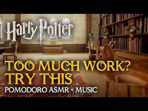 ✏️Harry Potter Pomodoro: 6h Intense Study Session at the Hogwarts Library 📚 Hogwarts ASMR Timer