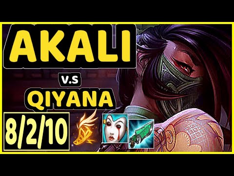 EVROT (AKALI) vs QIYANA - 8/2/10 KDA MID CHALLENGER GAMEPLAY - BR