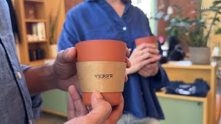 Cafe Offers Coffee Cups Made of Clay as Greener Option