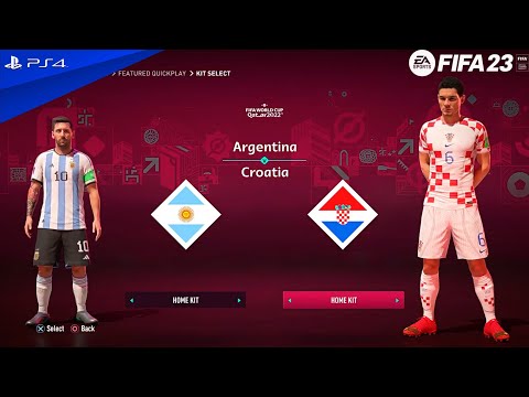 FIFA 23 | Argentina vs Croatia - FIFA World Cup Qatar 2022 Semi final - PlayStation 4 gameplay