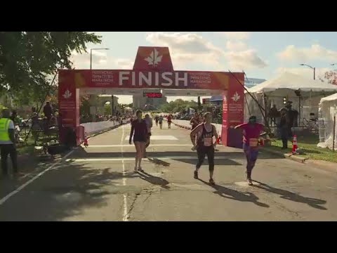 2019 Twin Cities Marathon finish approx. 1:39 p.m. - 2:09 p.m.