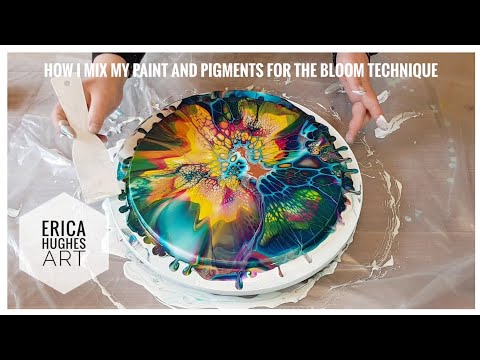 MIXING and BLOOM SESSION! Sheleeart BLOOM Technique / Acrylic Pouring Techniques