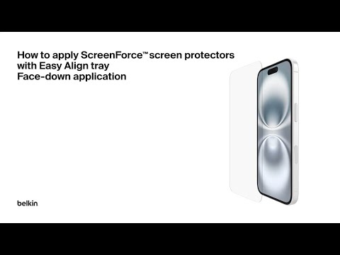 How to Apply Belkin Screen Protector with Easy Align Tray (Face-Down) | iPhone 17 Series