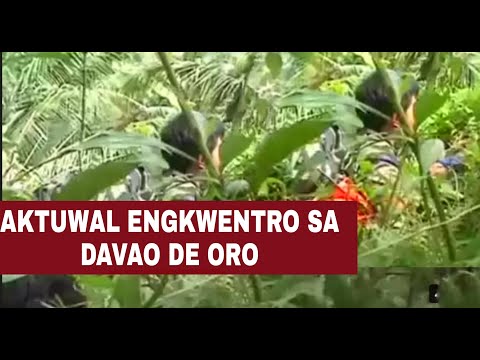 AKTUWAL NA SAGUPAAN NG MILITAR AT MGA REBELDE SA DAVAO DE ORO NAKUHANAN NG VIDEO