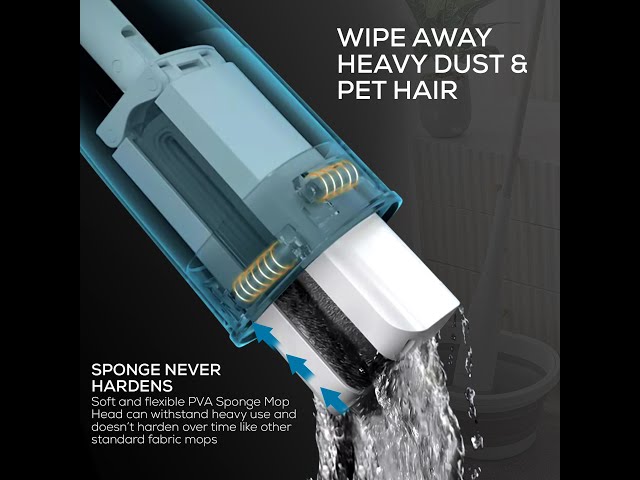 مساحة الأرضيات والسيراميك القابلة للطي مصممة بطريقة عملية لتنظيف الأرضيات الناعمة والأماكن الضيقة مع قدرة إمتصاص عالية