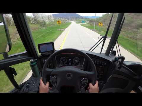 POV Bus Drive: Penn State University's campus in a J4500