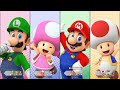 Super Mario Party Jamboree - Mario vs Luigi vs Toad vs Toadette - Roll 'em Raceway