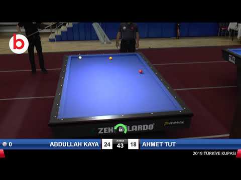 ABDULLAH KAYA & AHMET TUT Bilardo Maçı - 2019 TÜRKİYE KUPASI 2.ETAP ERKEKLER-4.ÖN ELEME