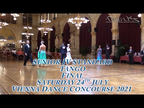 Vienna Dance Concourse 2021 - Senior IV Standard Tango WDSF - Final - 24 July 2021