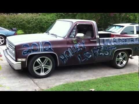 84 C10 Chevrolet truck 5.3 swap Holley LS Fest 2012 4L80E 3.73