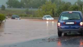 preview picture of video '2/ orage Route inondée 26/10/2012 Le Luc vers Le Thoronet Var'
