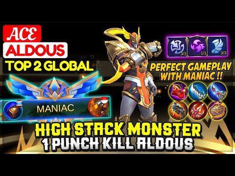High Stack Monster, 1 Punch Kill Aldous [ Top 2 Global Aldous ] .ACE - Mobile Legends
