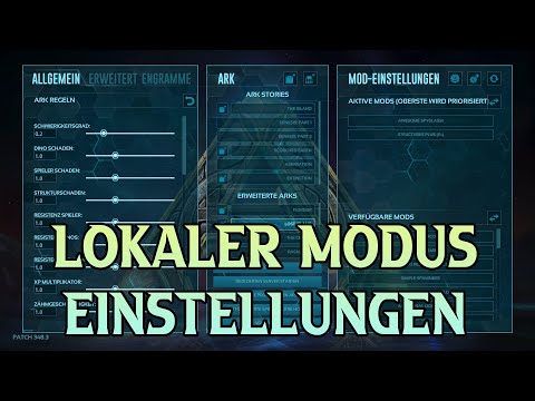 Alle Einstellungsmöglichkeiten im Lokalen Modus [ Single Player ] | ARK Survival Evolved