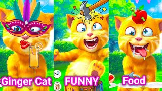 Talking Ginger Cat Funny Moments & Food Challenge 🍓🍎