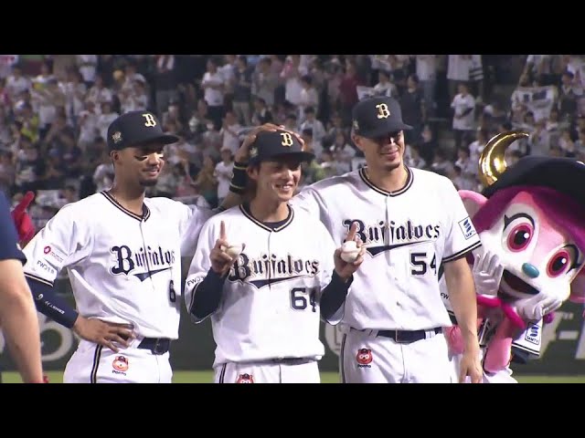 バファローズ・カスティーヨ投手・宗佑磨選手・大里昂生選手ヒーローインタビュー 7月6日 オリックス・バファローズ 対 北海道日本ハムファイターズ