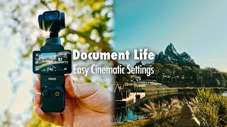 My DJI Osmo Pocket 3 Settings for Documenting Life & Cinematic Footage