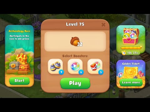 Gardenscapes Level 75 no boosters | F2P (ANDROID, IOS) 4K