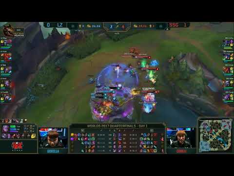 SSG vs LZ game 2 highlights | 2017 World Championship Quarterfinals Day 1 | LongZhu vs SamSung