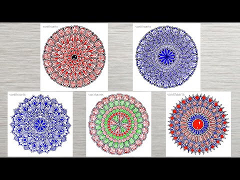 Colorful Mandala Art Using Spirograph Technique Step by Step Tutorial vanithaarts geometricalart