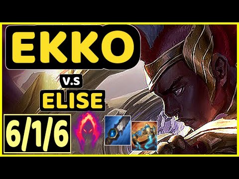 MINERVA (EKKO) vs ELISE - 6/1/6 KDA JUNGLE CHALLENGER GAMEPLAY - BR