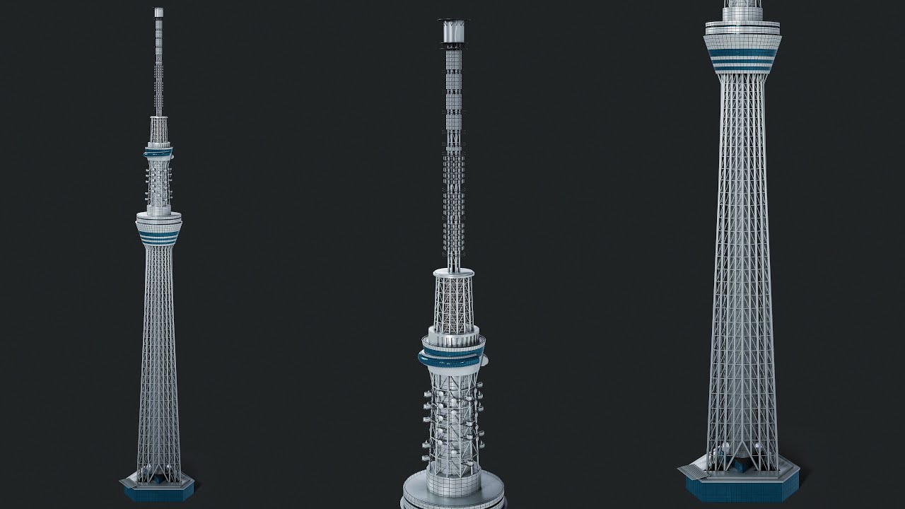 Wieża Skytree w Tokio Model 3D