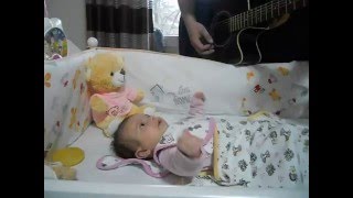 3 months old baby girl singing "Wonderful Tonight" by Eric Clapton