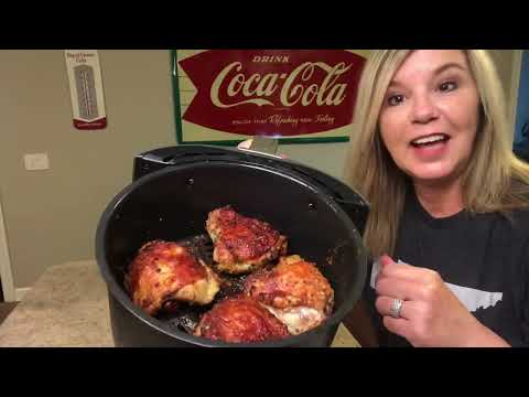 Air Fryer Garlic Parmesan Chicken Thighs! Moist and Super Delish!