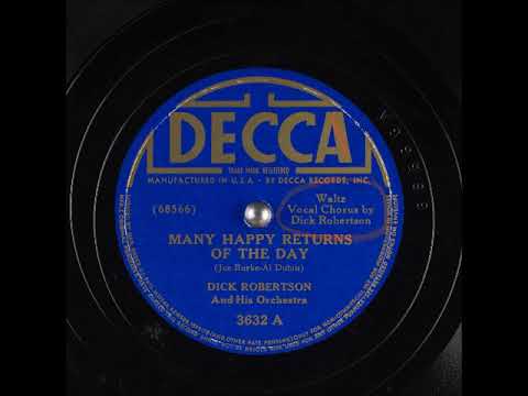 Many Happy Returns of the Day ~ Dick Robertson and His Orchestra (1941)