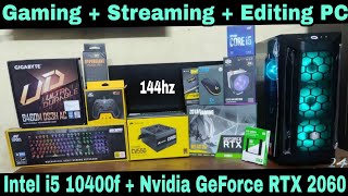 Budget Gaming Streaming Editing PC - Intel i5 10400f + Nvidia GeForce RTX 2060