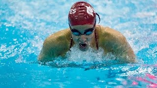 Bates College&#39;s Sara Daher swims fast one more time