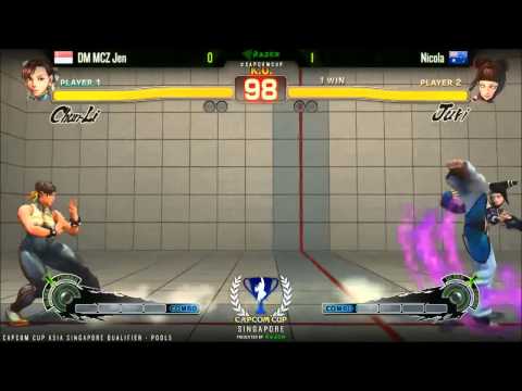 SSF4AE DM MCZ Jen vs Nicola  - CAPCOM-Cup Asia SINGAPORE Qualifiers