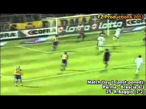 Serie A 2002-2003, day 1 Parma - Brescia 4-3 (R.Baggio 1st goal)